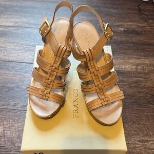 Franco Sarto Brown Strappy Sandals